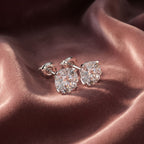18K Round Solitaire Diamond Earrings — AI cloth, in-house