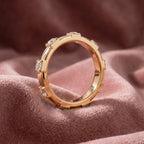 18K Eternity Round Diamond Ring — AI cloth, in-house