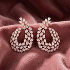 18K Floral Diamond Hoop Earrings — AI cloth, in-house