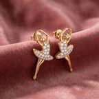 18K Dancing Lady Diamond Earrings — AI cloth, in-house