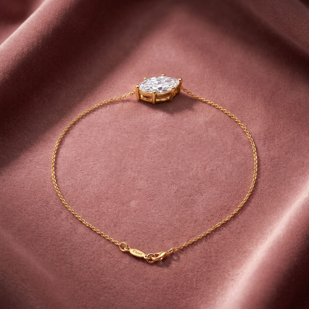 18K Gold Marquise Diamond Bracelet — AI cloth, in-house