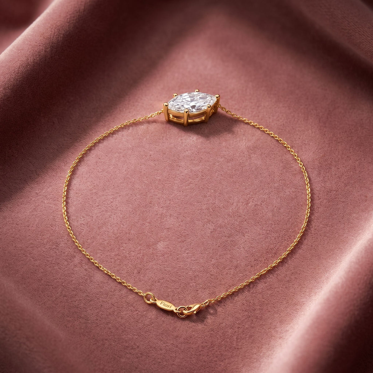 18K Gold Marquise Diamond Bracelet — AI cloth, in-house