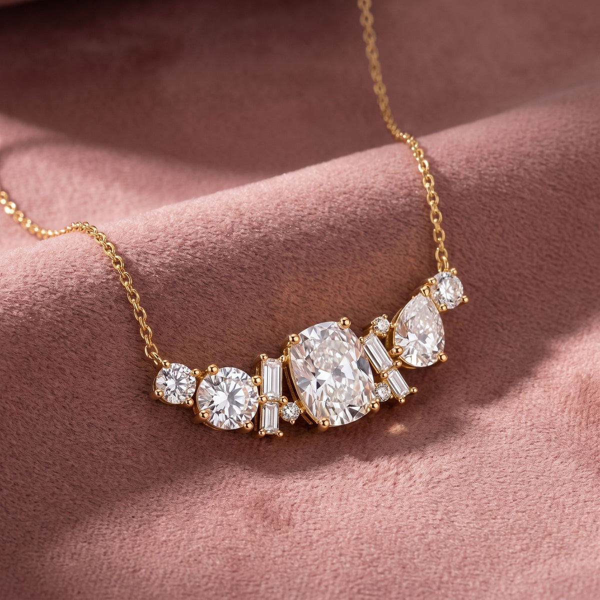 18K Diamond Pendant — AI cloth, in-house