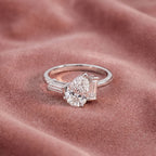 18K Bespoke Pear Diamond Ring — AI cloth, in-house