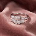 18K Trilogy Diamond Engagement Ring — AI cloth, in-house