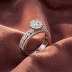 18K Round Diamond Ring — AI cloth, in-house