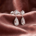 14K Drop Pear Diamond Earrings — AI cloth, in-house