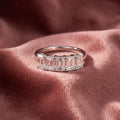 18K Solitaire Emerald Cut Diamond Ring — AI cloth, in-house