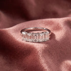 18K Solitaire Emerald Cut Diamond Ring — AI cloth, in-house