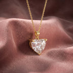 18K Solitaire Diamond Pendant — AI cloth, in-house