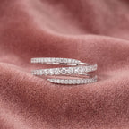18K Bespoke Round Diamond Band Ring — AI cloth, in-house