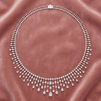 18K Tennis Diamond Necklace — AI cloth, in-house