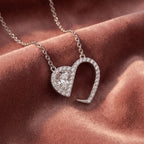 18K Solitaire Halo Round Diamond Pendant — AI cloth, in-house