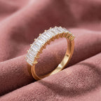18K Eternity Baguette Diamond Ring — AI cloth, in-house