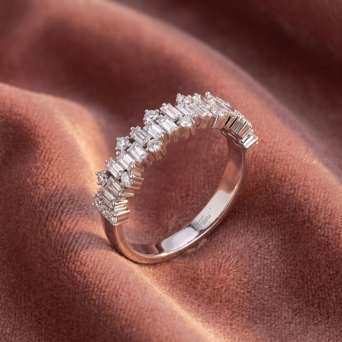 18K Eternity Diamond Ring — AI cloth, in-house
