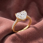 18K Solitaire Heart Diamond Engagement Ring — AI cloth, in-house