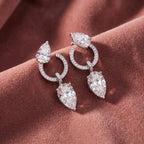18K Pear Diamond Drop Earrings — AI cloth, in-house