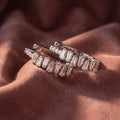 18K Baguette Diamond Hoop Earrings — AI cloth, in-house