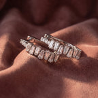 18K Baguette Diamond Hoop Earrings — AI cloth, in-house