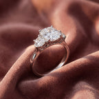 18K Modified Emerald Diamond Ring — AI cloth, in-house