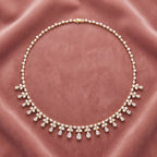 18K Minimalist Diamond Necklace — AI cloth, in-house