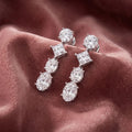 18K Round Diamond Drop Earrings — AI cloth, in-house