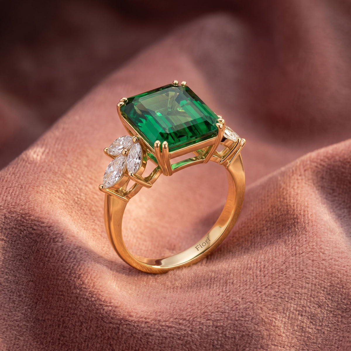 18K Solitaire Marquise Diamond Ring — AI cloth, in-house