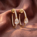 18K Pear Diamond Hoop Earrings — AI cloth, in-house