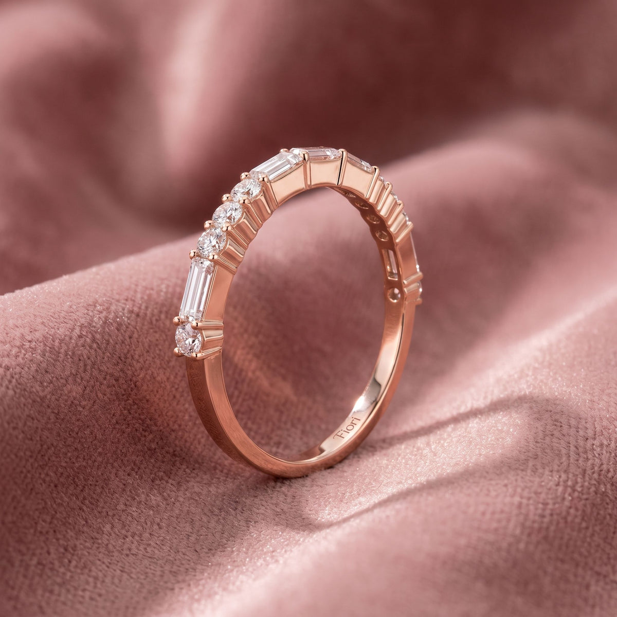 18K Eternity Diamond Ring — AI cloth, in-house
