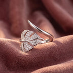 18K Leaf Diamond Ring — AI cloth, in-house