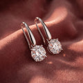 18K Round Diamond Drop Earrings — AI cloth, in-house