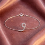 18K Arabic Alphabet Round Diamond Bracelet — AI cloth, in-house