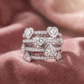 18K Bespoke Round Heart Diamond Ring — AI cloth, in-house