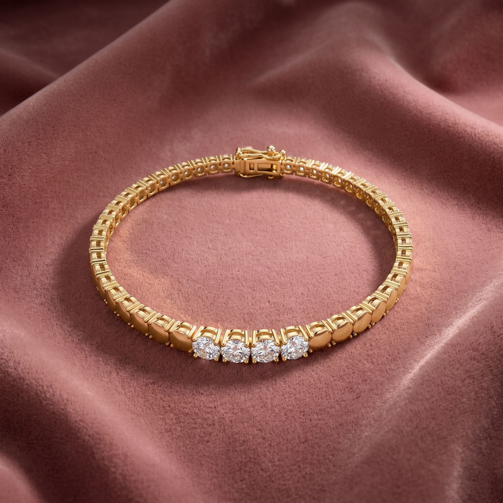18K Diamond Bracelet — AI cloth, in-house