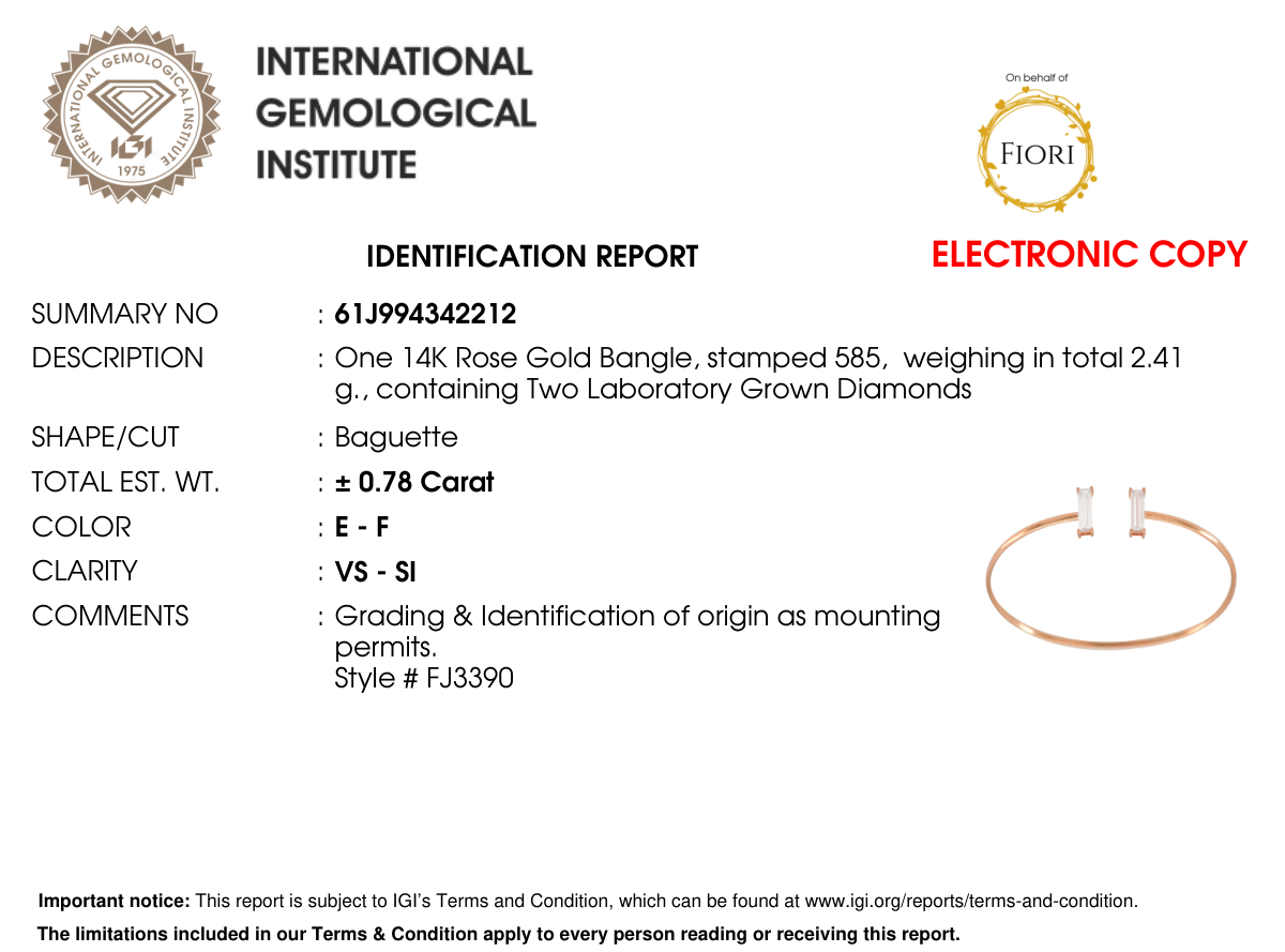 Laboratory certificate