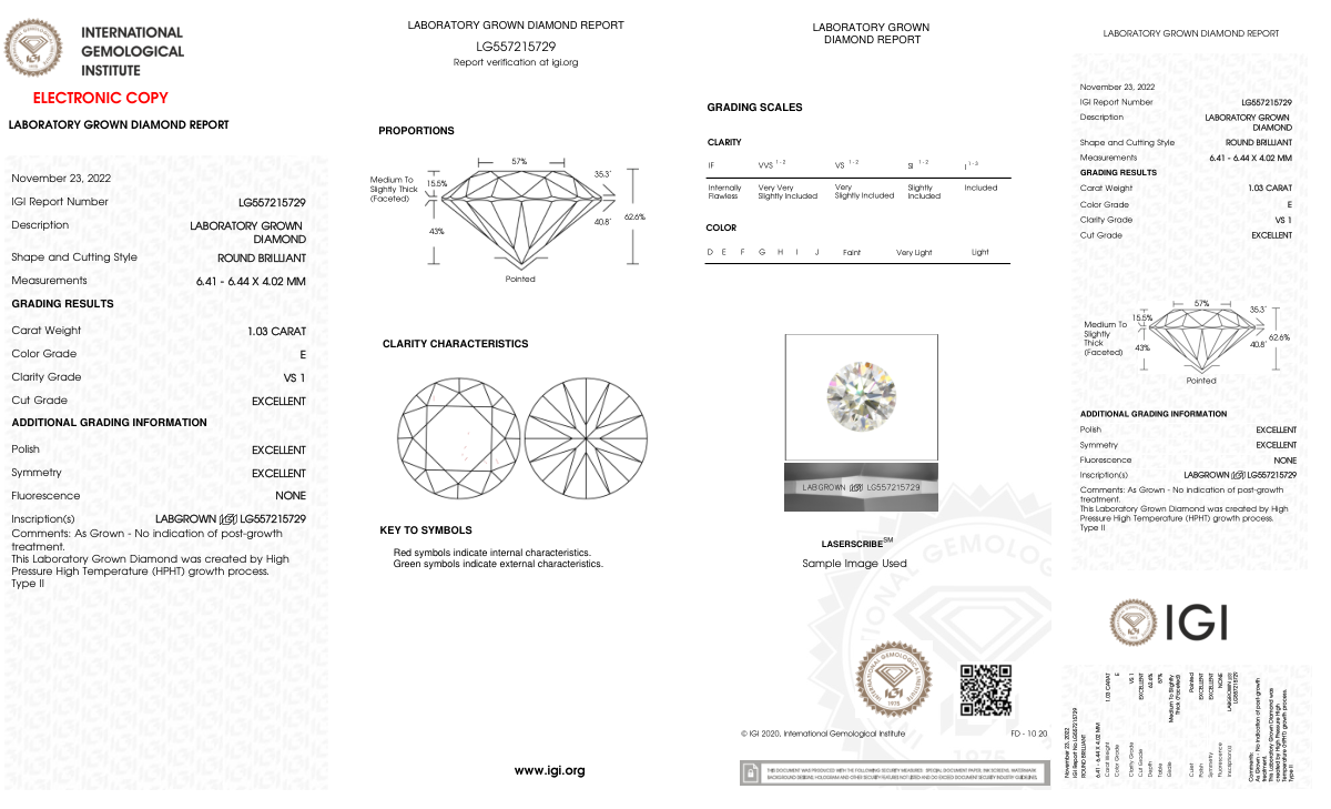 Laboratory certificate