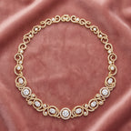 18K Round Brilliant Tennis Diamond Necklace — AI cloth, in-house