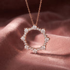 18K Sun Diamond Pendant — AI cloth, in-house