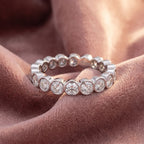18K Full Eternity Diamond Ring — AI cloth, in-house