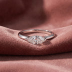 18K Solitaire Marquise Diamond Ring — AI cloth, in-house