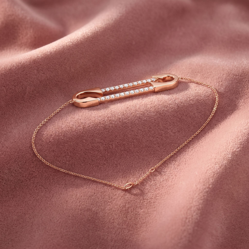 18K Gold Round Diamond Bracelet — AI cloth, in-house