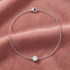 18K Solitaire Diamond Pendant — AI cloth, in-house