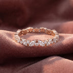18K Full Eternity Round Diamond Ring — AI cloth, in-house