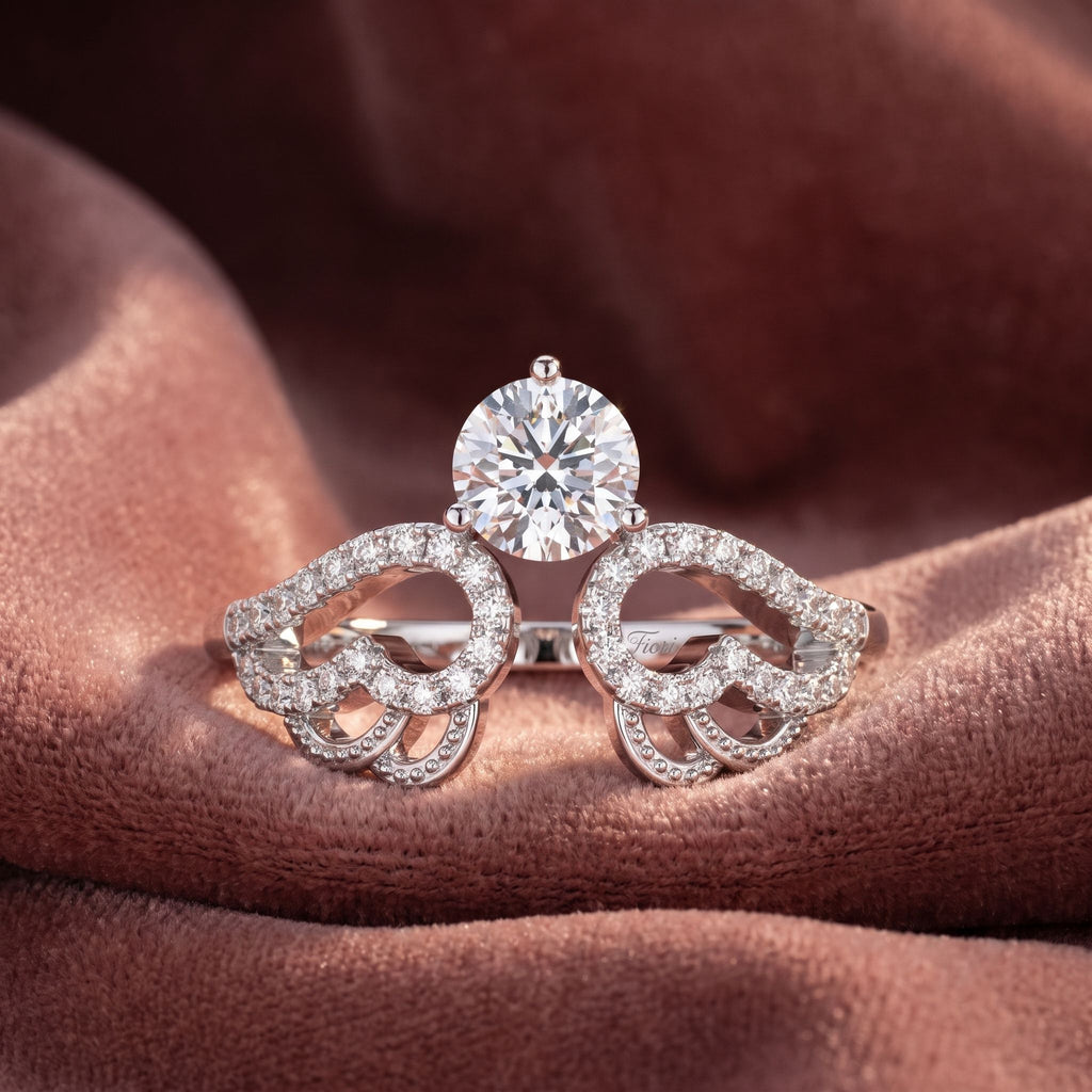 18K Round Diamond Promise Ring — AI cloth, in-house