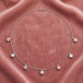 18K Pear Diamond Station Necklace — AI cloth, in-house