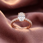 18K Solitaire Oval Diamond Engagement Ring — AI cloth, in-house