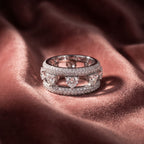 18K Openwork Pave Diamond Ring — AI cloth, in-house