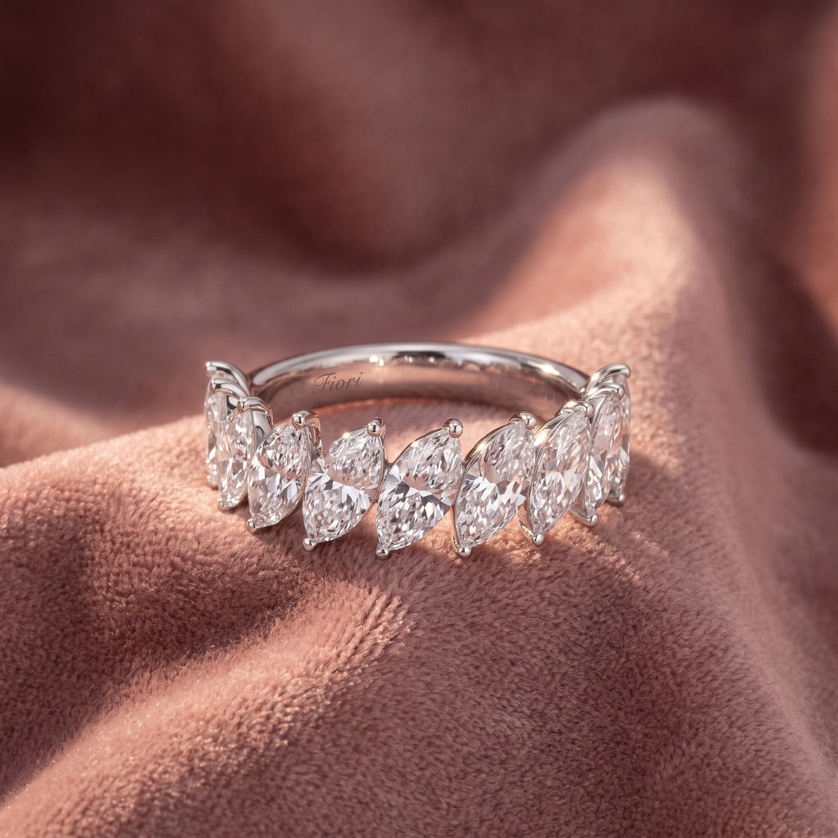 14K Eternity Marquise Diamond Ring — AI cloth, in-house