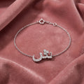 18K Arabic Alphabet Diamond Bracelet — AI cloth, in-house