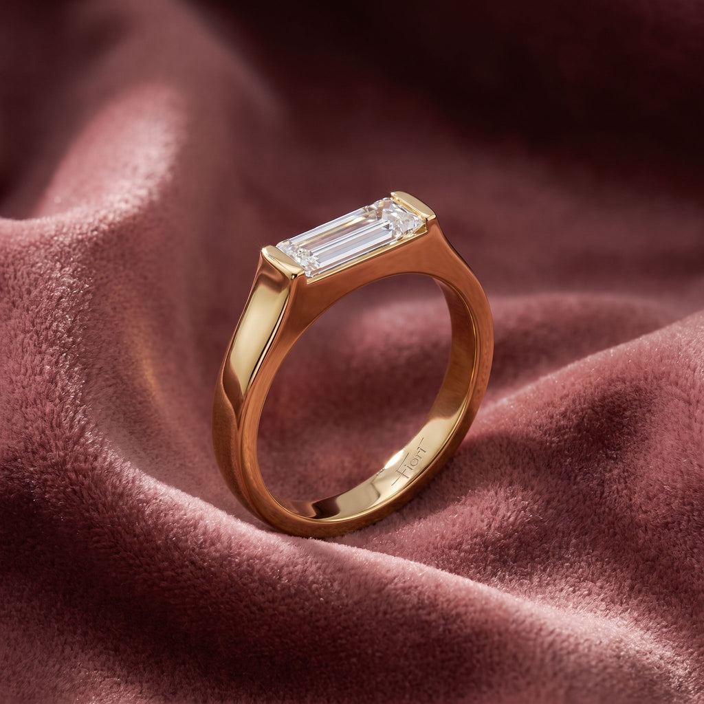 18K Bespoke Baguette Diamond Ring — AI cloth, in-house